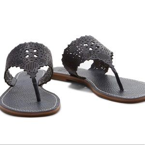 NWOT Tory Burch Roselle Sandals NAVY Sz7.5